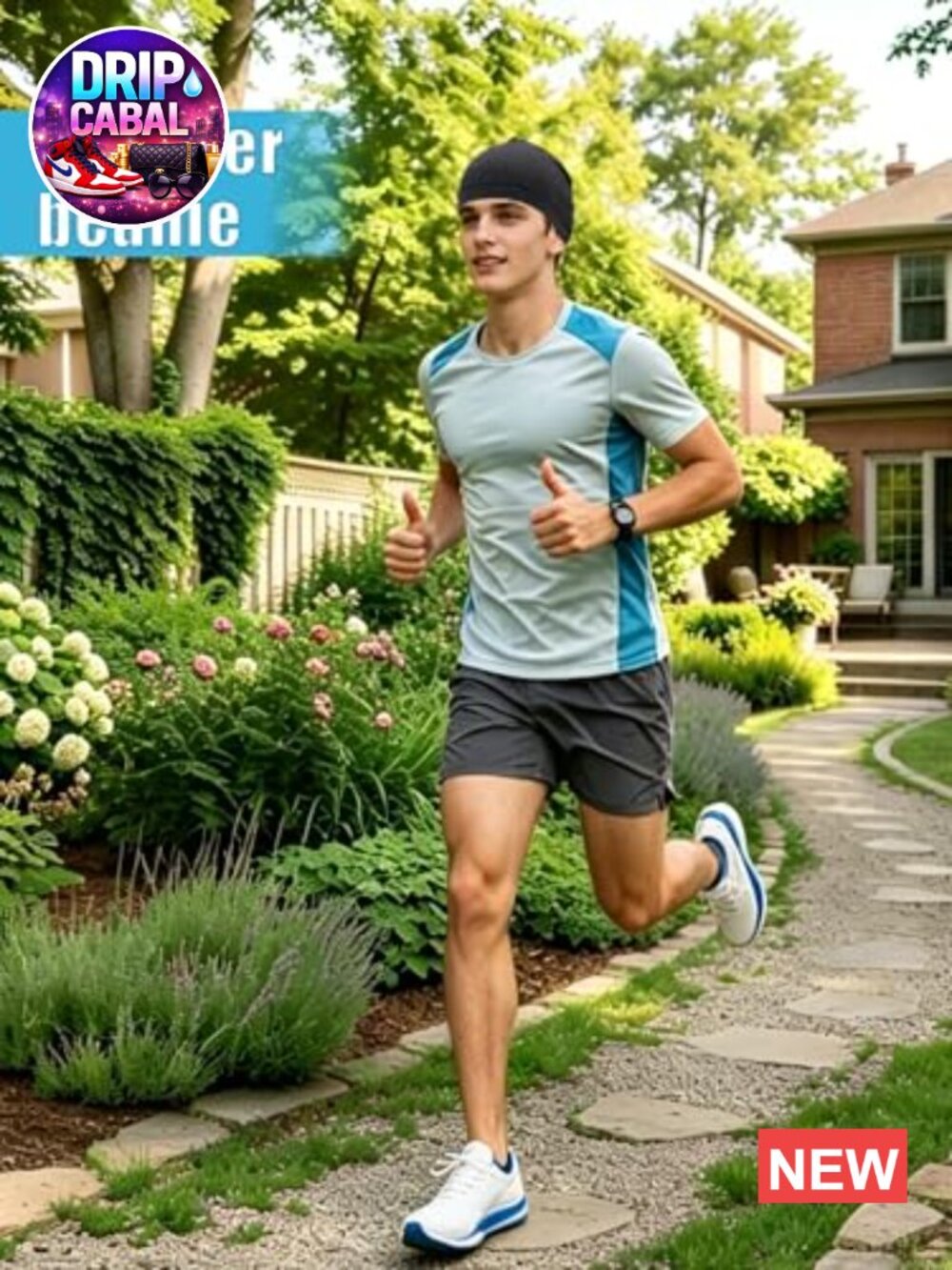 Lightweight Cotton Beanie Breathable Thin Skull Cap for Running Cycling Hiking - Picture 2 of 7
